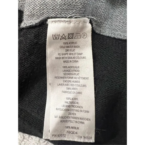 French Connection Women's Black & Gray Tight Knit Pullover Sweater Size S - Picture 7 of 7